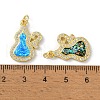 Brass Micro Pave Cubic Zirconia Pendants KK-A197-30G-3