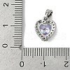 Brass Micro Pave Cubic Zirconia Charms KK-P283-24P-3
