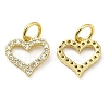 Brass Pave Cubic Zirconia  Pendants KK-Z028-09G-3