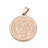 Ion Plating(IP) 304 Stainless Steel Pendants STAS-A053-24B-RG-1