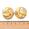 304 Stainless Steel Two Tone Stud Earrings EJEW-F355-04GP-01-3