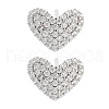 Rack Plating Heart Brass Stud Earrings EJEW-N055-41P-RS-1
