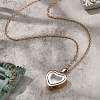 304 Stainless Steel Heart Urn Ashes Necklaces STAS-Z106-09RG-02-3