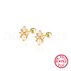 S925 Sterling Silver Rhombus Stud Earrings QJ5741-1-3