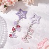 2Pcs Glass Beads and Alloy Star Snap Hair Clips PHAR-JH00123-2