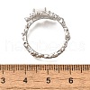 Oval Brass Cat Eye Cuff Rings for Women RJEW-U042-01P-01-5