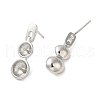 Rack Plating Brass Stud Earring Findings KK-F863-13P-2