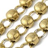 304 Stainless Steel Texture Flat Round Link Chains CHS-E032-01G-1