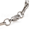 Tarnish Resistant 201 Stainless Steel Rhombus Link Chain Bracelets BJEW-B078-98P-3