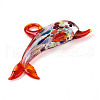 Handmade Silver Foil Lampwork Big Pendants LAMP-T023-13-3