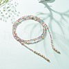 Natural Pearl & Glass Seed Beaded Rope Knot Multi Layered Necklace for Women NJEW-JN03908-01-2
