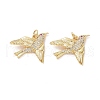 Brass Micro Pave Cubic Zirconia Pendants ZIRC-I063-33G-2
