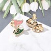 Brass Micro Pave Cubic Zirconia Stud Earrings EJEW-Z080-02G-01-3