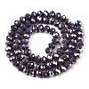 Electroplate Glass Beads Strands EGLA-A044-P6mm-B11-3
