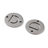 Non-Tarnish 201 Stainless Steel Hollow Flat Round Links FIND-R149-03D-P-2