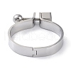 Round Ball 304 Stainless Steel Hinged Bangles BJEW-G700-06P-3