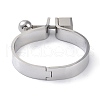 Non-Tarnish Round Ball 304 Stainless Steel Hinged Bangles BJEW-G700-06P-3