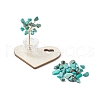 Synthetic Turquoise Chips Tree of Life Decorations AJEW-JD00014-06-2