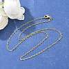 Brass Cable Chains Necklace for Women NJEW-P265-04G-4