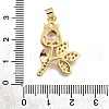 Rack Plating Brass Micro Pave Cubic Zirconia Pendants KK-K401-50A-G-3
