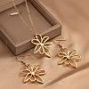 Simple Style Alloy Dangle Earrings & Pendant Necklaces Sets FS-WG3EA78-01-1