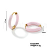 Elegant Brass Enamel Hoop Earrings WO3683-3-2
