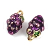 Brass Enamel Charms KK-L231-21G-06-2