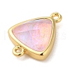 Synthetic Opal Connector Charms KK-S370-02G-01-2