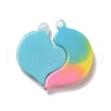 Gradient Color Translucent Resin Pendants RESI-G048-01F-2