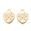 Rack Plating Alloy Enamel Pendants PALLOY-T077-209C-2