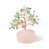 Natural Green Aventurine Money Tree with Natural Rose Quartz Base Display Decorations DJEW-G027-08RG-05-3