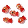 Handmade Foil Lampwork Fish Beads FOIL-Z001-01E-1