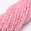 Dyed Natural Malaysia Jade Rondelle Beads Strands X-G-E316-2x4mm-32-1