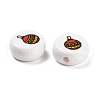 Christmas Theme Printed Opauqe Acrylic Beads OACR-R004-01H-3