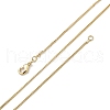 1mm Rack Plating Brass Curb Chain Necklaces for Women Men MAK-L044-26G-4