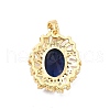 Brass Micro Pave Clear Cubic Zirconia Pendants KK-I695-015A-2