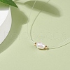 Mother's Day Jewellery Natural Pearl Pendant Necklace with Nylon Wire for Women NJEW-JN03828-3