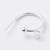 304 Stainless Steel Half Hoop Earrings STAS-Z028-B01-S-3