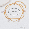 Boho Brass Clover Anklets for Women WI1822-3-1