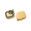 Ion Plating(IP) 304 Stainless Steel Enamel Pendants STAS-M102-39G-2