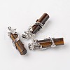 Tube Natural Tiger Eye Pendants X-G-L455-H02-1