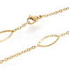 304 Stainless Steel Cable Chain Necklaces NJEW-M183-02G-3