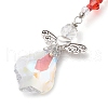 Angel Alloy & Glass Pendant Decoraton HJEW-JM02031-5