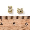 Brass Micro Pave Cubic Zirconia Beads KK-Z114-18G-3