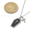 Alloy Enamel Pendant Necklace with 304 Stainless Steel Cable Chains NJEW-JN04372-3