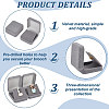 Flocking Plastic Badge Storage Box CON-WH0105-04B-3