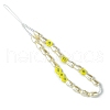 SUPERFINDINGS 1 Set ABS Plastic Imitation Pearl & Wood & Polymer Clay Beaded Mobile Straps HJEW-FH0001-54-2