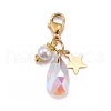 Faceted Teardrop Glass Pendants HJEW-JM00487-01-2