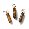 Natural Tiger Eye Pendants STAS-C120-01G-04-1