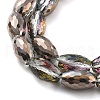 Electroplate Transparent Glass Beads Strands EGLA-M032-02A-FR-2